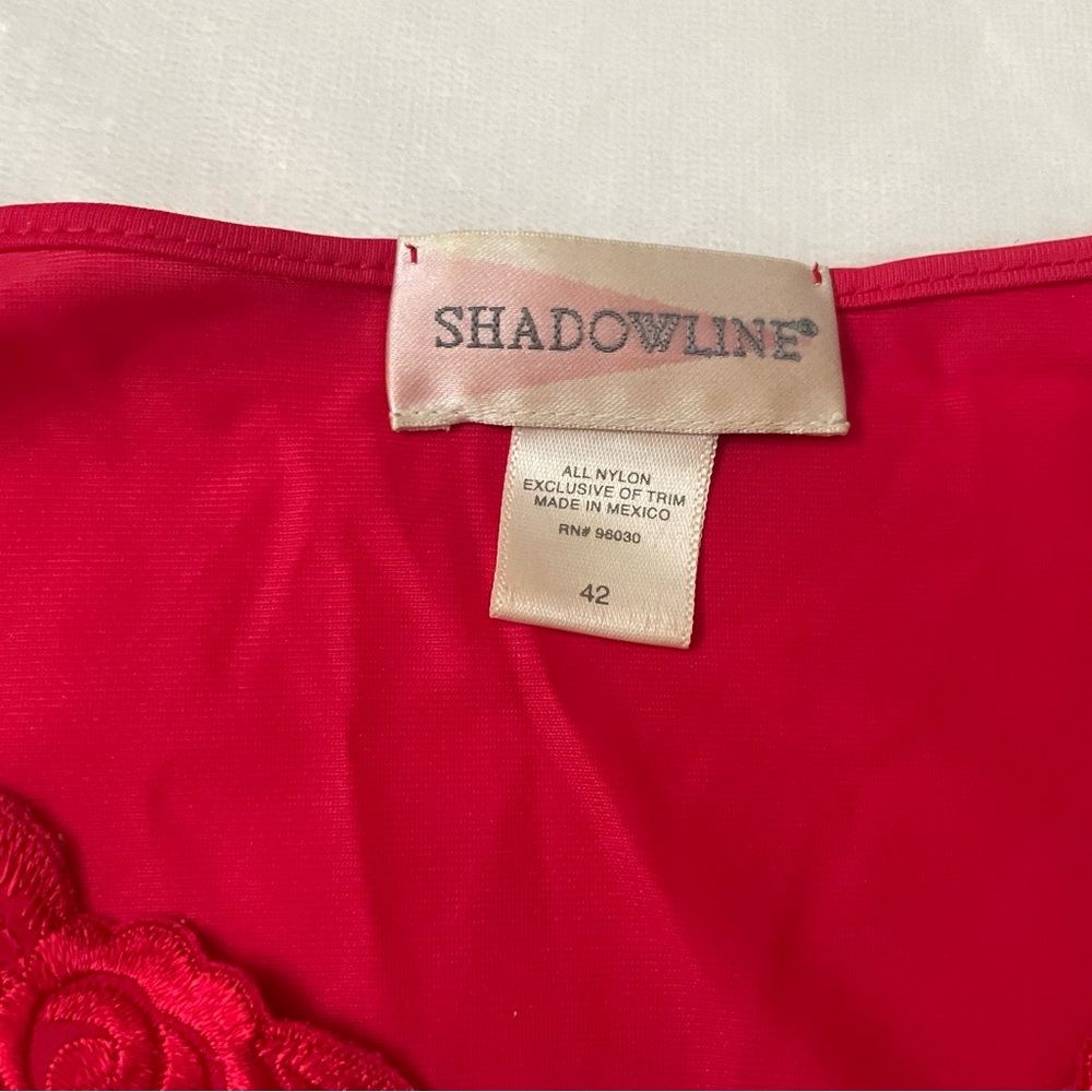 Elegant Vintage Red Night Shirt & Pants Sleep Wear Set - Picture 3 of 6